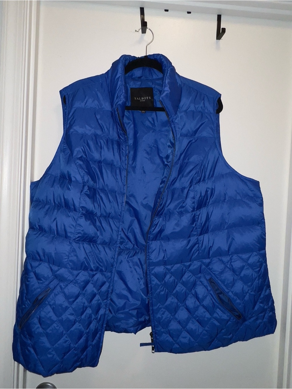 Talbots Blue Quilted Puffer Vest